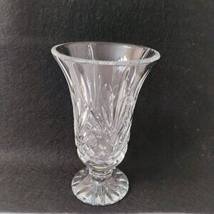 Vintage Waterford Crystal Vase 6" Glendale Pattern Footed Clear Glass Vase